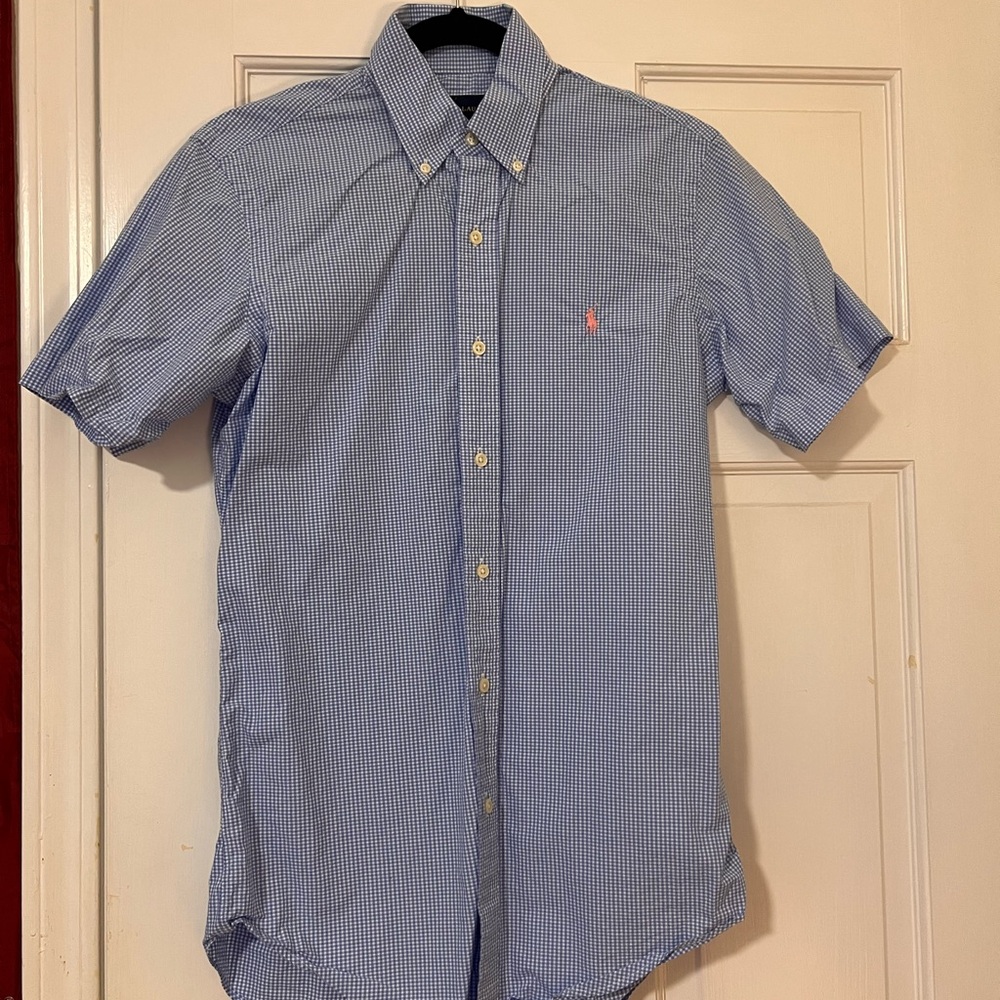 Ralph Lauren Blue Gingham Men's Shirt